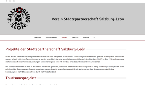Städtepartnerschaft Salzburg-León / Webdesign